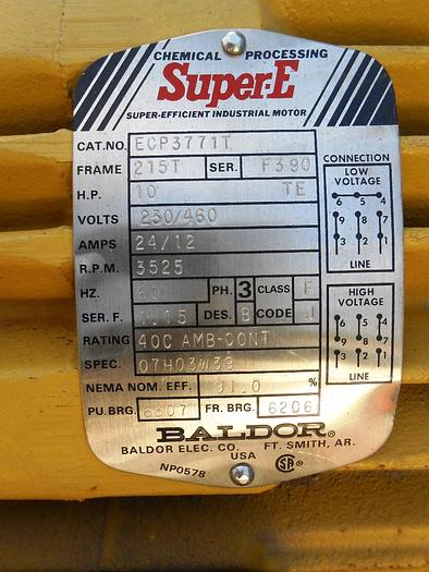 Used Blower, 10 HP, Centrifugal, Spencer, Scroll Blower #S742126