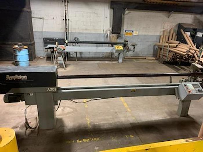 Used 128" APPLETON 210 SEMI- AUTOMATIC CORE CUTTER