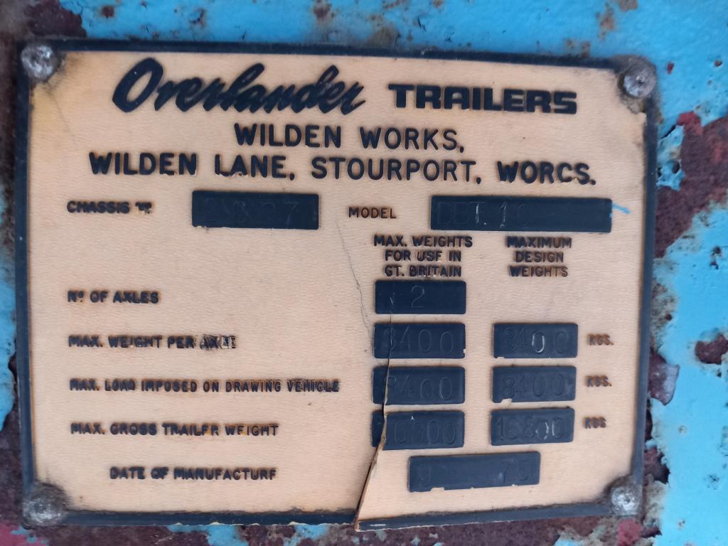 Used Overlander Trailers DBT1C Trailer