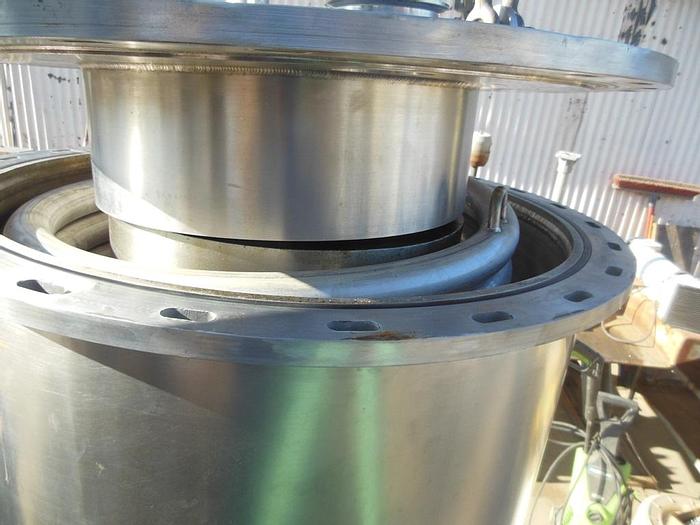 Used Tank, 125 Gallon, 316 Stainless Steel, 28" x 48", FT/DB, Internal Coils, #S742283