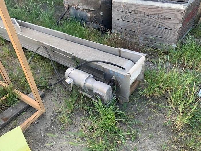 Used 12" Wide x 19.5' Long Flat Belt Conveyor