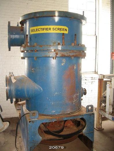 Used Black Clawson 30PVNP Selectifier Screen, 6-Foil Rotor Assembly, Belt Drive Arrangement With .125 Hole Basket, 50 Hp, 1200 Rpm Motor. #20679