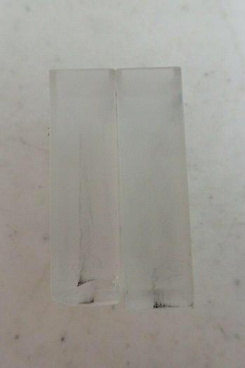 Used (2) Fisher Scientific 283 QS 1.000 14-385-914A Quartz Semimicro Cells Cuvettes