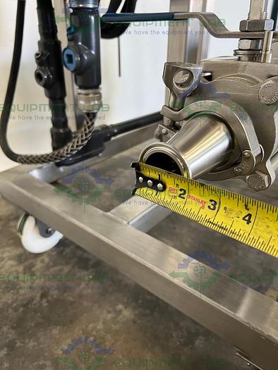 Used Centrifugal Pump 2" x 1.5"   w/ Baldor BW455453 2HP Motor, Drive, Flow Meter