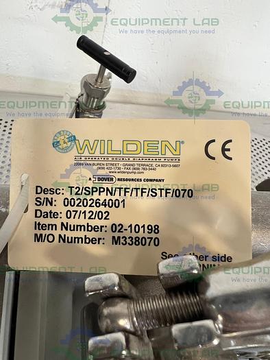 Used Wilden  Stainless Steel T2  Air-Operated Double Diaphragm Pump 1 1/2"