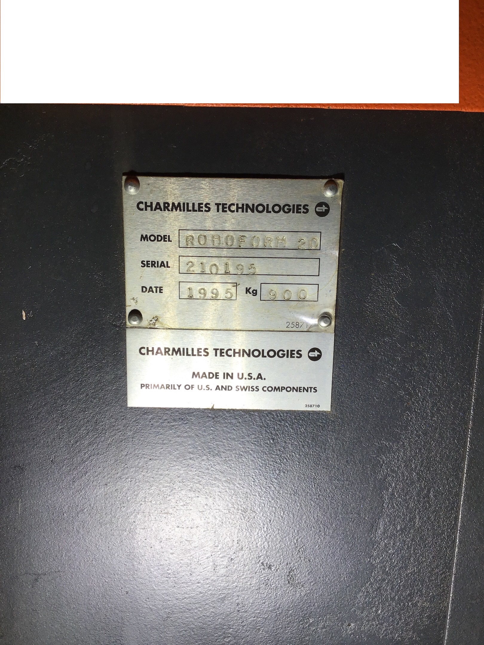 Used Charmilles Roboform 20 Ram Type EDM Machine