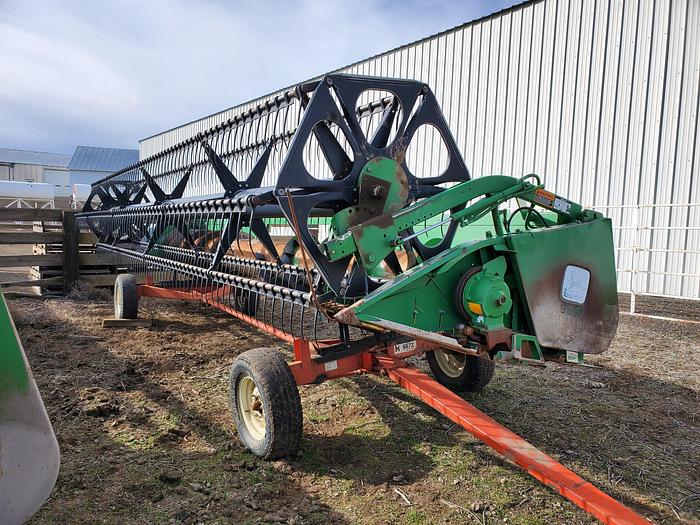 Used ** Auction ** 1996 John Deere 9500 SideHill Combine w/ 25' Header