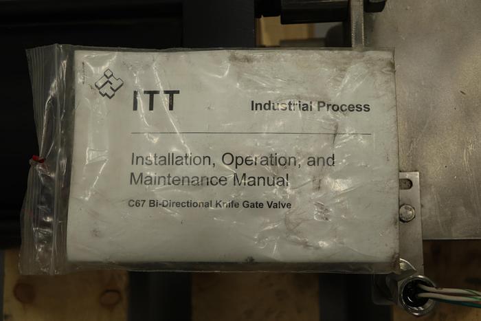 Unused ITT C67 4" Air Operated Knife Gate Valve #44133