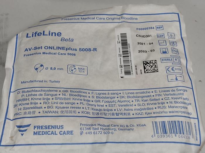 Fresenius Medical care LifeLine Beta  AV-Set ONLINEplus 5008-R Blutschlauchsystem