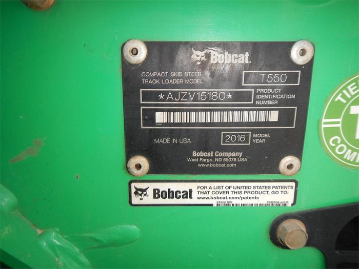 Used 2016 BOBCAT T550
