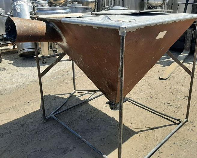 Used Conveyor, Screw, 4" x 14.6", C/st, 3 HP, Feed Hopper #S744535