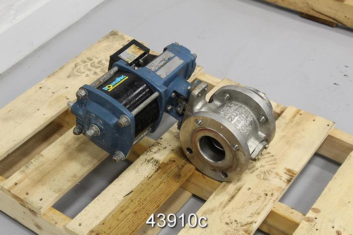 Used Dezurik 3" Air Operated V-Ball Valve, Stainless Steel Body #43910