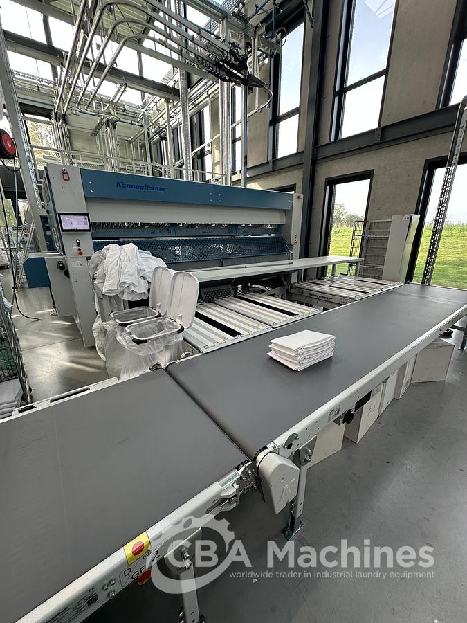 Used 2025 Kannegiesser Ironing Line Steam GZ-A 01+2 + EMA Pro 35-01+2-1/4-1/2 + HPM.II 2 roll x 1200mm x 3500mm + SFM-E 35(35)-1/2-3-KR3-R-ISP4 (1057-1058-1059-1060)