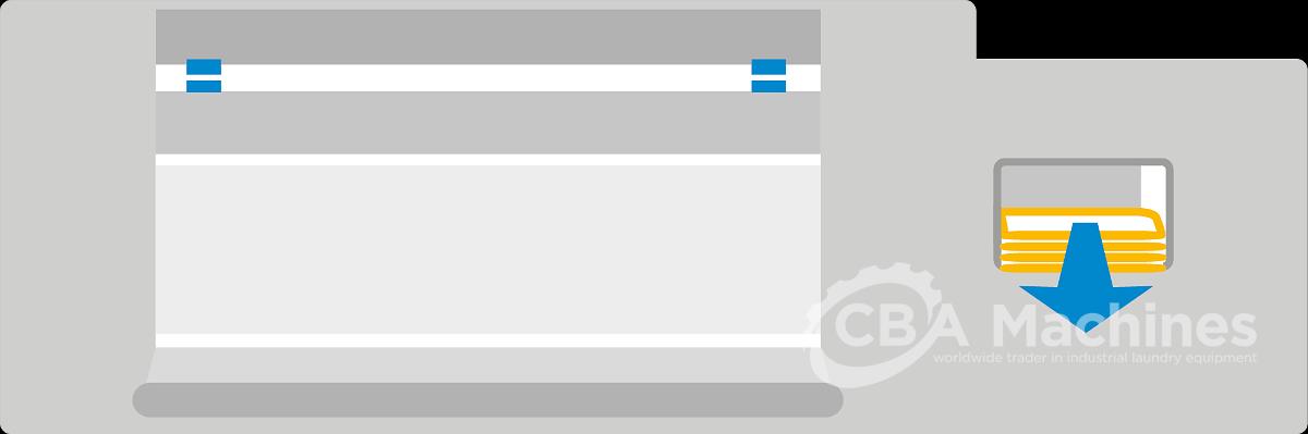 Used Laco Comfort Ironer GAS 500x3300mm with built-in folder