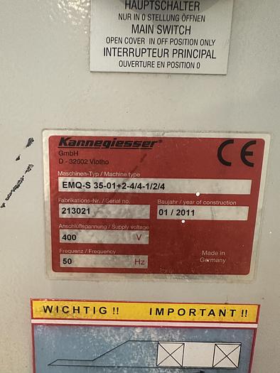 Used 2011 Kannegiesser EMQ-S 35-01+2-4/4-1/2/4