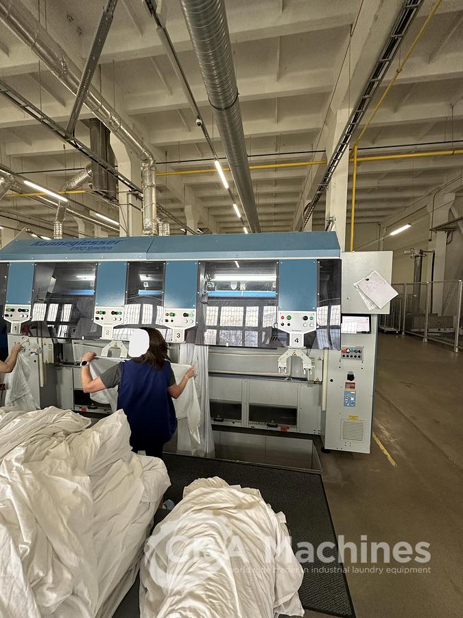 Used 2020 Ironing Line Kannegiesser 2 roll 1200x3500mm GAS - EMQ Synchro + HPM-II GAS + SFM.II 1-2-4 lanes