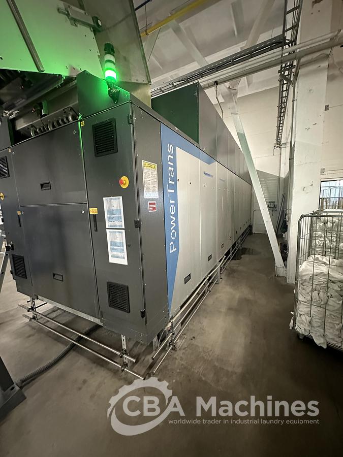 Used 2020 Kannegiesser Complete CBW Tunnel System PT 13x60 + Press PP10-60-40 + Shuttle + 3x DII-60 GAS + Step Conveyor + Lint Filter + Conveyors