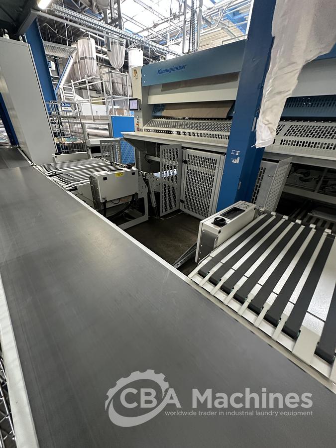 Used 2023 Kannegiesser Ironing line EMQ synchro pro 40-01+2-4/4-1/2 (1033) + HighPower HPM 3x1200x4000mm (1034) + SFM-E 40(42)-1/2-3-KR3-R-ISP4 (1035)