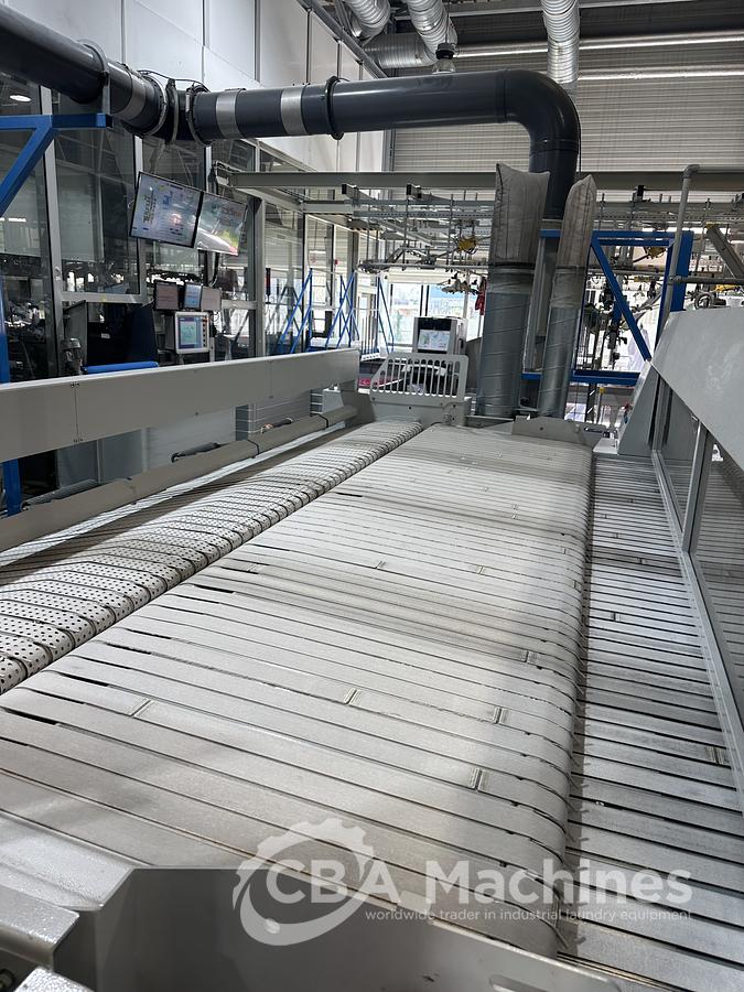 Used 2004 Jensen Ironing Line 4 lanes 2x1200x3300mm STEAM