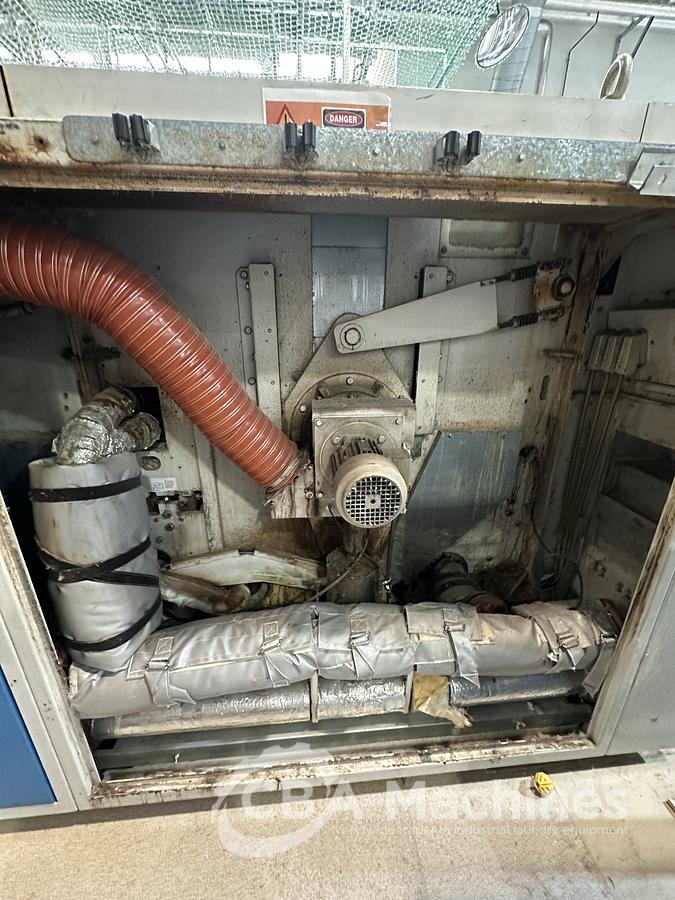 Used 2009 Ironing Line Lapauw 2x1200x3300 GAS + Jensen Classic + MFS Folder (905-906-907)