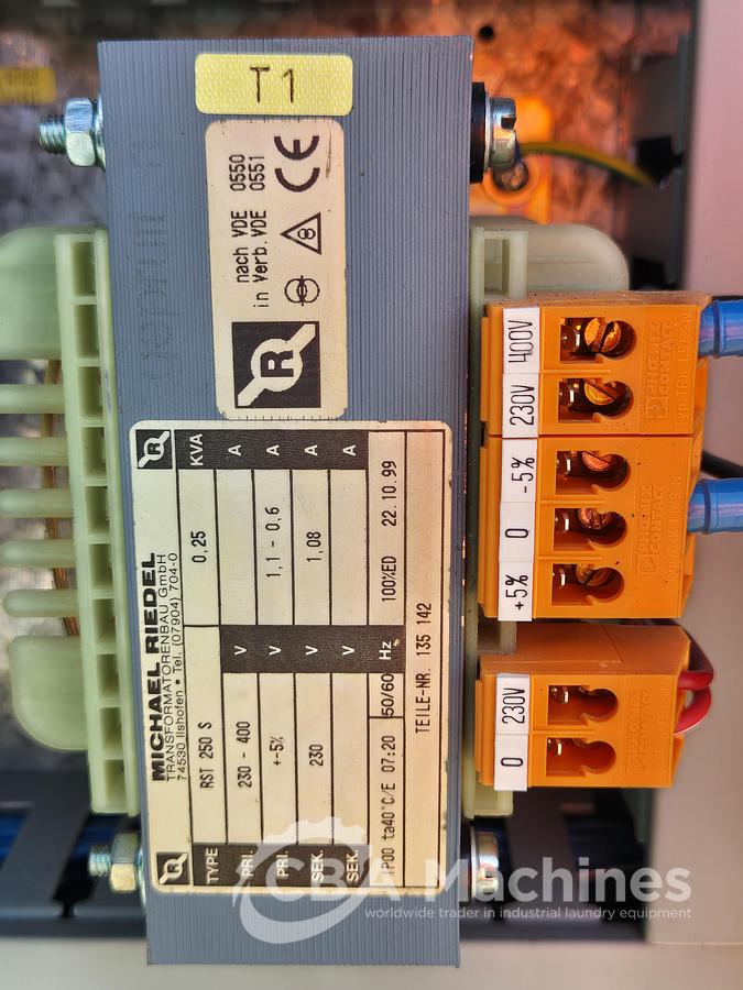 Used 1999 Dryer Lavatec TT733 D Steam 50kg with legs 175cm (854)