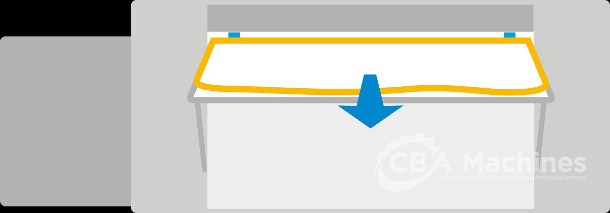 Used Laco Comfort Ironer GAS 500x3300mm with built-in folder