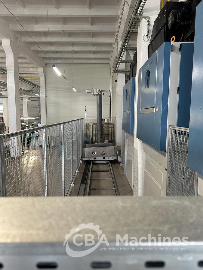 Used 2020 Kannegiesser Complete CBW Tunnel System PT 13x60 + Press PP10-60-40 + Shuttle + 3x DII-60 GAS + Step Conveyor + Lint Filter + Conveyors