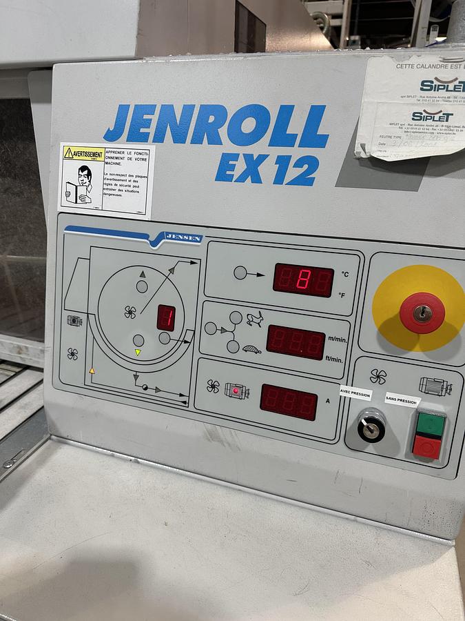 Used 2004 Jensen Ironing Line 4 lanes 2x1200x3300mm STEAM