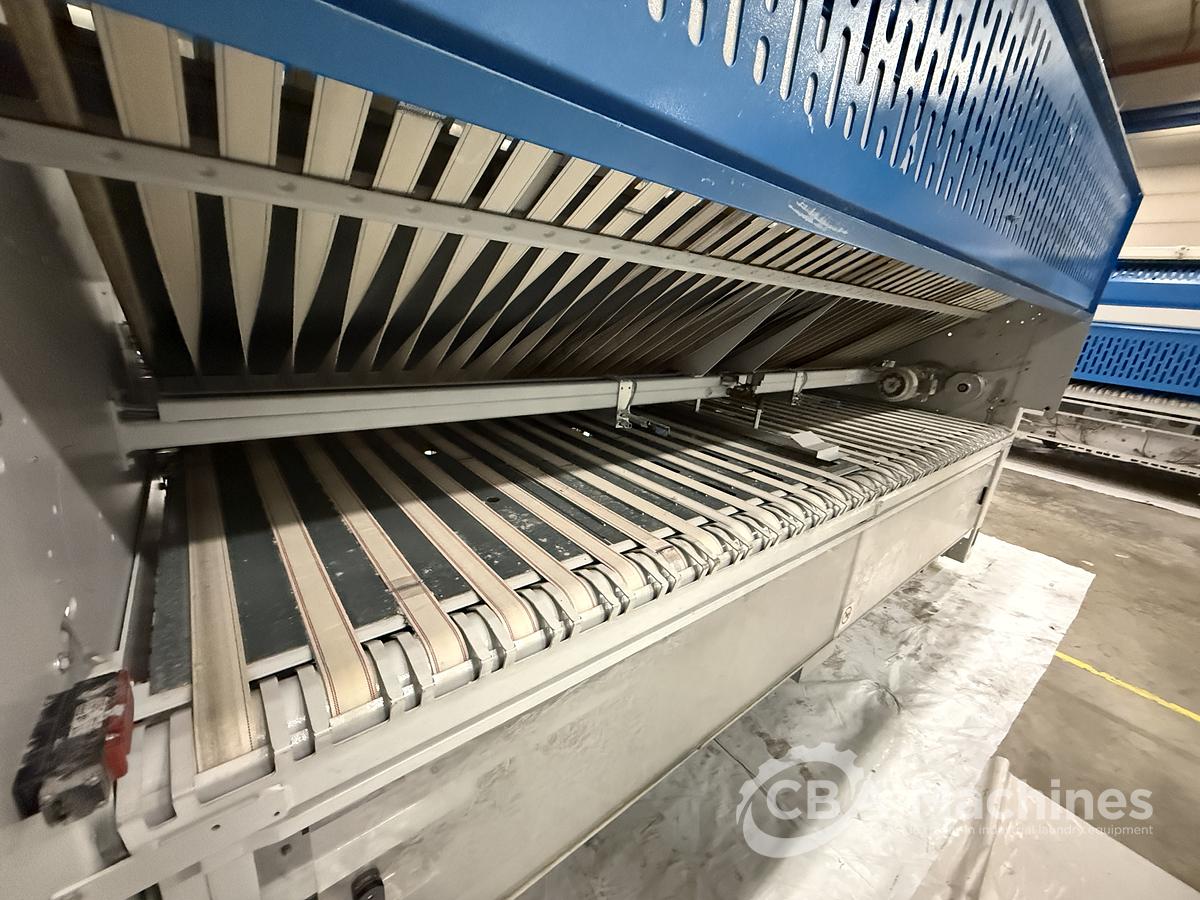 Used 2009 Ironing Line Lapauw 2x1200x3300 GAS + Jensen Classic + MFS Folder (905-906-907)