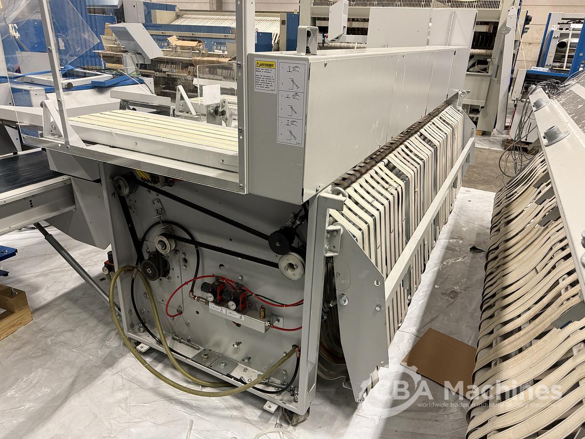 Used 2009 Ironing Line Lapauw 2x1200x3300 GAS + Jensen Classic + MFS Folder (905-906-907)