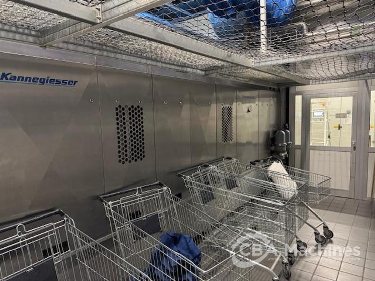 Used 2008 Kannegiesser CBW System 8x36kg PowerTrans BT + centrifuge + 3x DT40 GAS + Shuttle