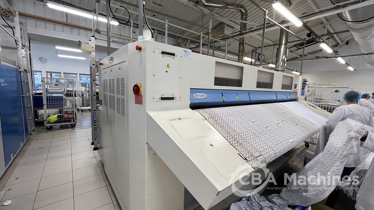 Used 2011 Electrolux Ironing Line C-Flex GAS 1x1200x3300 with Jensen Classic 3300mm 1-2 lanes