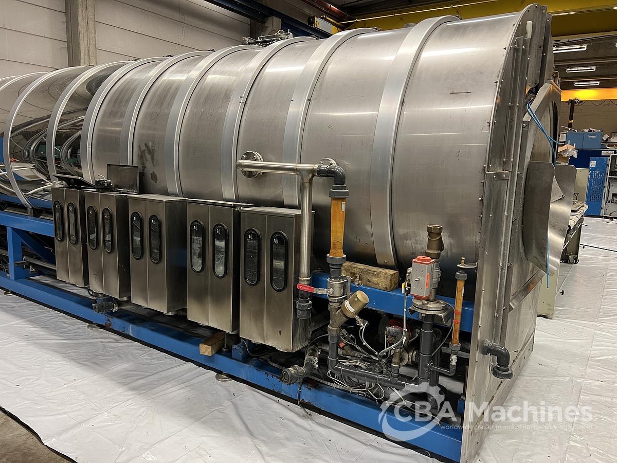 Usato TRANSFERON 13x50kg SISTEMA COMPLETO TUNNEL ANNO 2010 con Pressa + Navetta + 2 Essiccatoi a gas + 1 Essiccatore per pezzi+ Nastro di carico