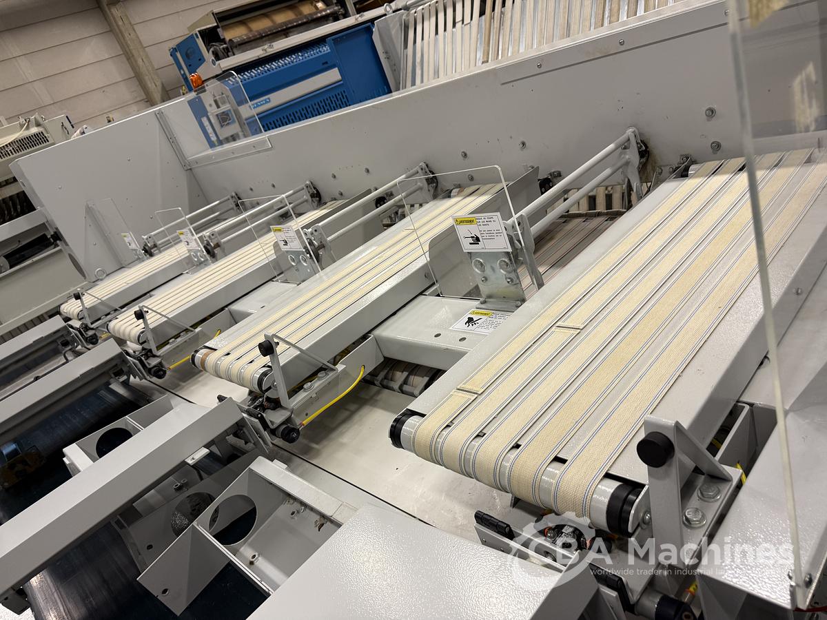 Used 2009 Ironing Line Lapauw 2x1200x3300 GAS + Jensen Classic + MFS Folder (905-906-907)