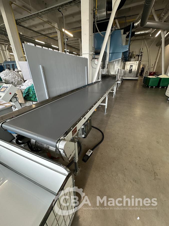 Used 2020 Kannegiesser Complete CBW Tunnel System PT 13x60 + Press PP10-60-40 + Shuttle + 3x DII-60 GAS + Step Conveyor + Lint Filter + Conveyors