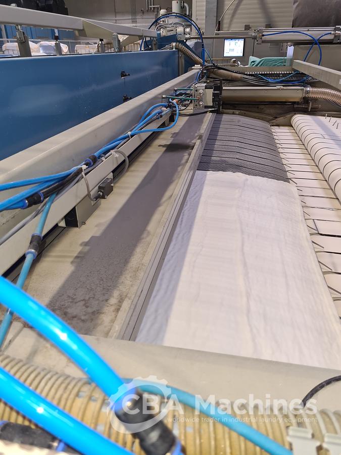 Used Ironing line Kannegiesser 2 roll 1200 x 3000mm steam year 2005/1997