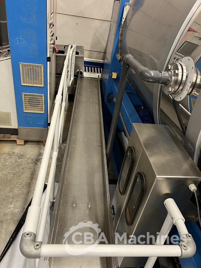 Usato TRANSFERON 13x50kg SISTEMA COMPLETO TUNNEL ANNO 2010 con Pressa + Navetta + 2 Essiccatoi a gas + 1 Essiccatore per pezzi+ Nastro di carico