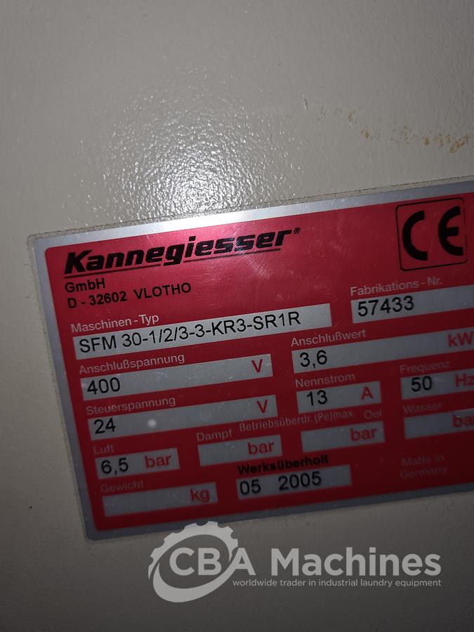 Used 2005 Folder Kannegiesser SFM 30-1/2/3-3-KR3-SR1R - 3000mm (651)