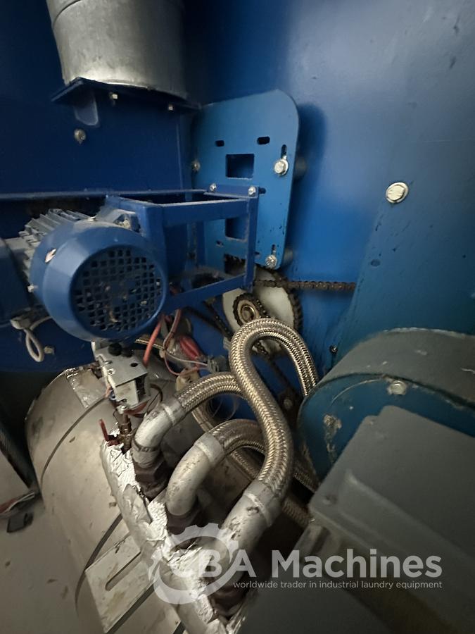 Used 2013 Lapauw small piece ironing line with vacuum table 1 roll 1600 Gas ironer and unifold 