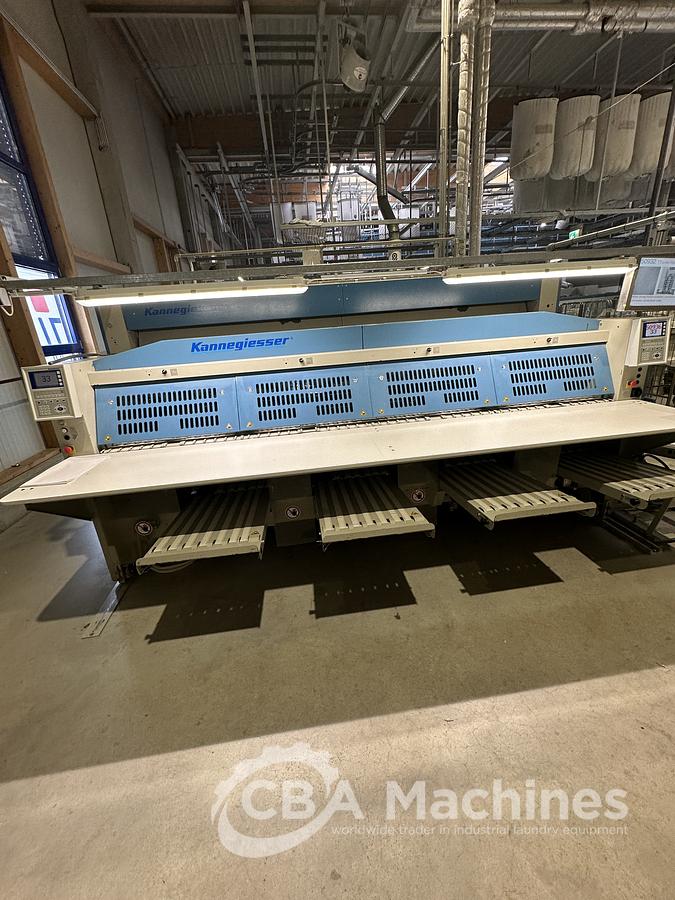 Used 2014 Kannegiesser 3x1200x3500 Ironing Line Steam 1-2-4 lanes