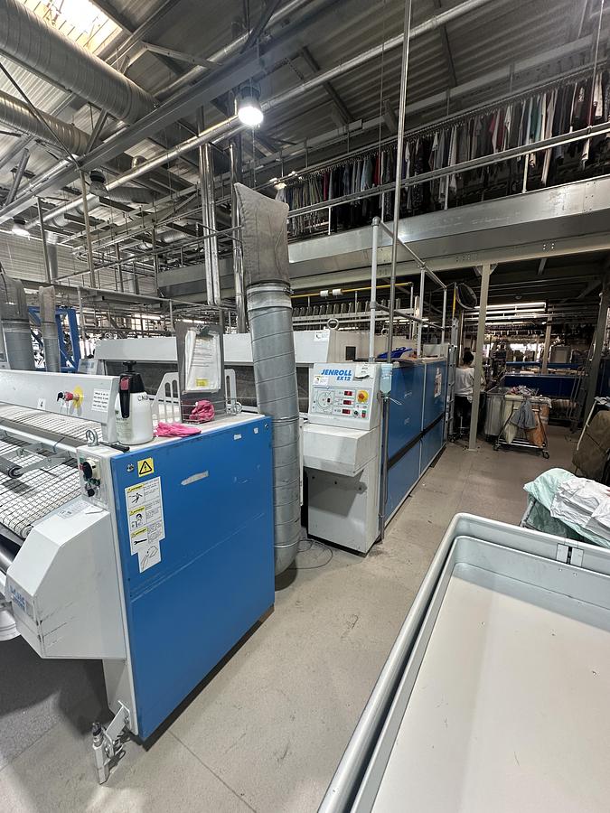 Used 2004 Jensen Ironing Line 4 lanes 2x1200x3300mm STEAM