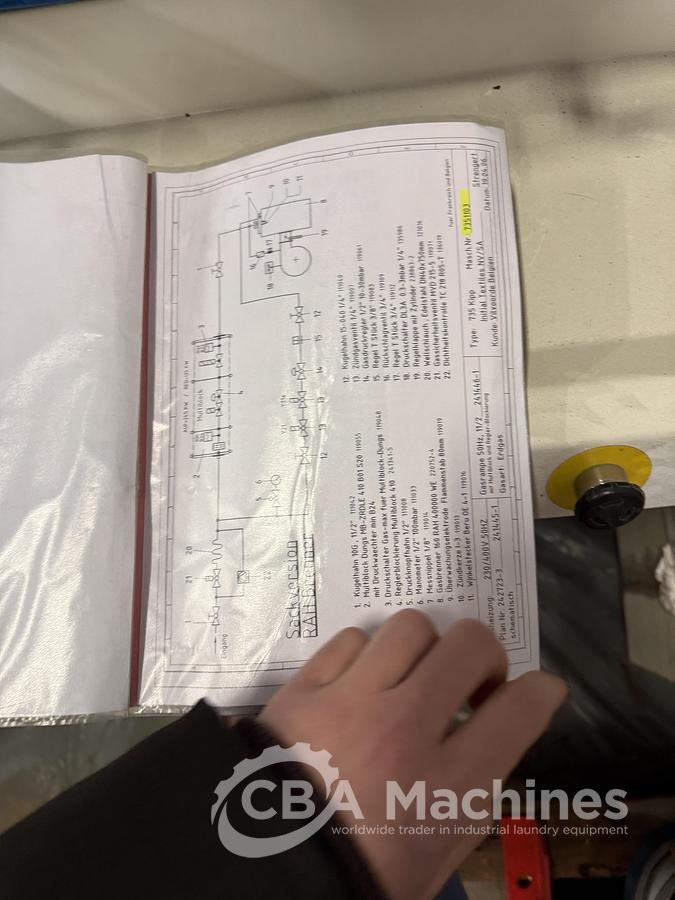 Used Dryer Lavatec TT735 G 75kg GAS with legs 150cm ( 503 )