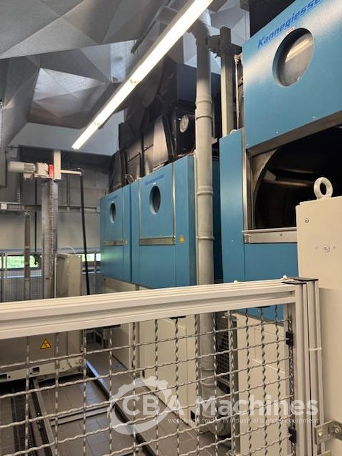 Used 2008 Kannegiesser CBW System 8x36kg PowerTrans BT + centrifuge + 3x DT40 GAS + Shuttle