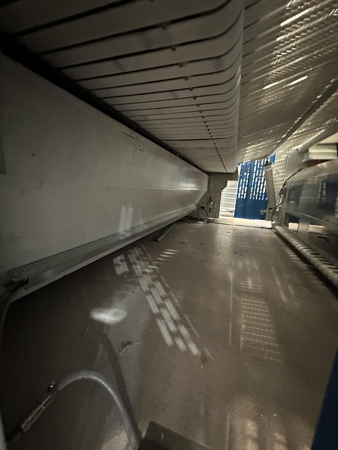 Used 2009 Ironing Line Lapauw 2x1200x3300 GAS + Jensen Classic + MFS Folder (905-906-907)