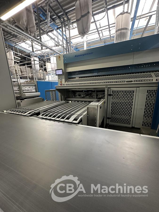 Used 2023 Kannegiesser Ironing line EMQ synchro pro 40-01+2-4/4-1/2 (1033) + HighPower HPM 3x1200x4000mm (1034) + SFM-E 40(42)-1/2-3-KR3-R-ISP4 (1035)