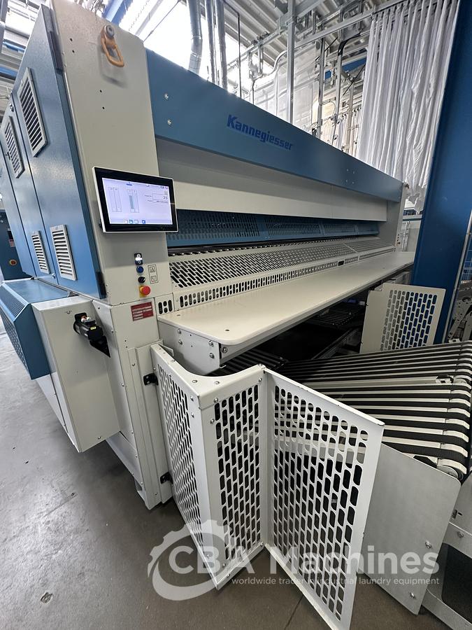 Used 2023 Kannegiesser Ironing line EMQ synchro pro 40-01+2-4/4-1/2 (1033) + HighPower HPM 3x1200x4000mm (1034) + SFM-E 40(42)-1/2-3-KR3-R-ISP4 (1035)