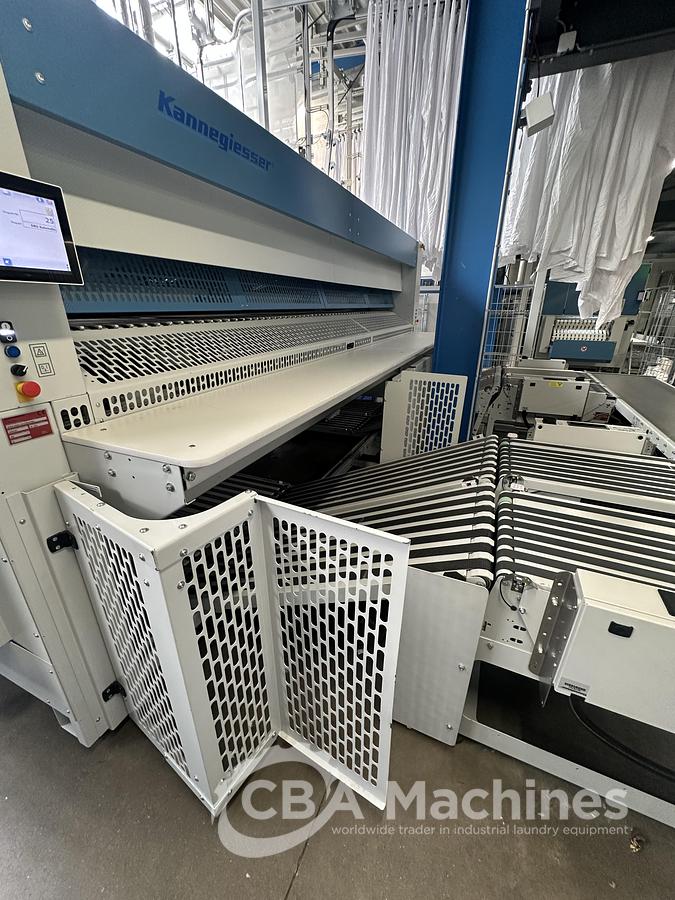 Used 2023 Kannegiesser Ironing line EMQ synchro pro 40-01+2-4/4-1/2 (1033) + HighPower HPM 3x1200x4000mm (1034) + SFM-E 40(42)-1/2-3-KR3-R-ISP4 (1035)