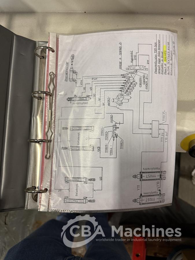 Used Dryer Lavatec TT735 G 75kg GAS with legs 150cm ( 503 )