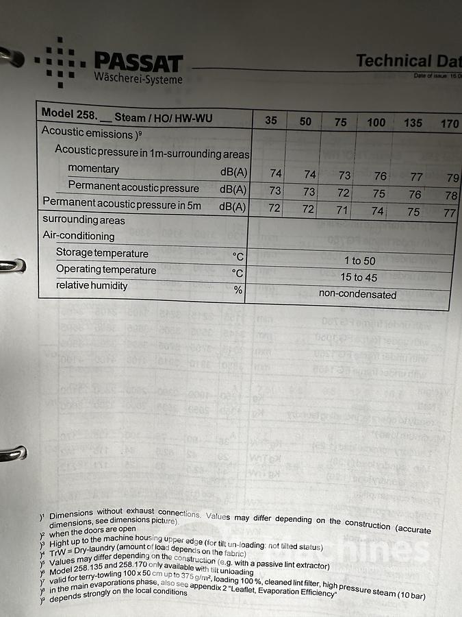 Used 1999 Dryer Passat 258.100 - 100kg (703)