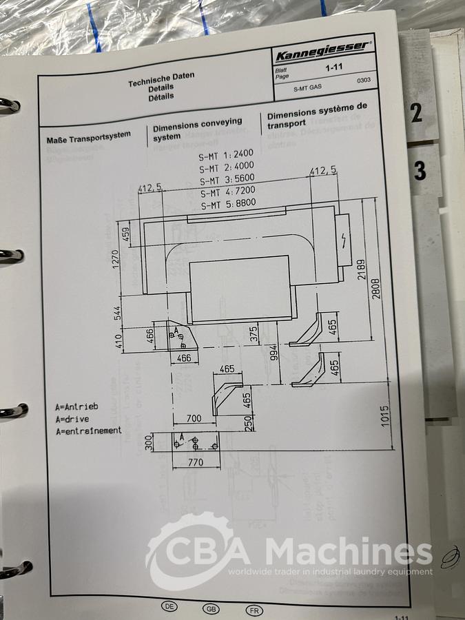 Used 2015 Tunnel Finisher Kannegiesser SMT-1 -GAS-Turbo A-R-/F-X (924)